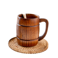 Logo personnalisé en bois massif vin saké tasse à thé décontracté restaurant lettrage pour la maison utilisation transfrontalière moderne Ziziphus Spinosa