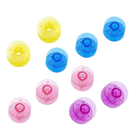 Bobine en plastique transparente colorée avec mallette de rangement pour machine à coudre, outil d'artisanat, 25 pièces