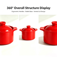 Ensemble de 3 casseroles en céramique pour cuisinière à gaz, saines et durables, pour la maison et la restauration
