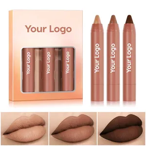 <span class=keywords><strong>Rossetto</strong></span> a Matita Opaco Vellutato Senza Logo, Impermeabile e a Lunga Durata, <span class=keywords><strong>Rossetto</strong></span> <span class=keywords><strong>Rosso</strong></span>, Set Regalo di Trucco, Texture Cremosa - Product Image 3