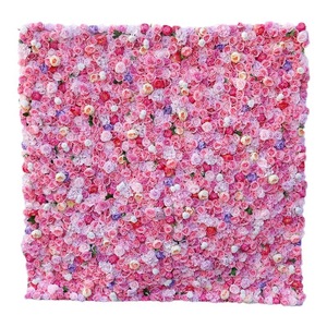 Wholesale 3d 5d Flower Wall Backdrop 8ft X 8ft <b>Artificial</b> Flower Wall Panel pink Flower Wall Backdrop for Wedding Decor - Product Image 4