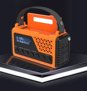 DAB+/FM Solar Hand-Crank Emergency Radio with LCD Display & <b>Flashlight</b> - Product Image 6