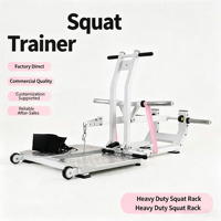 Rhino Squat Rack, équipement de musculation robuste, machine de pressage fessier et de pont fessier, machine Smith rose pour squats fessiers, équipement d'entraînement
