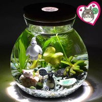 Vente en gros de vase en verre belle Aquascape effet d'éclairage télécommande lumière réglable bel ornement décorations d'intérieur
