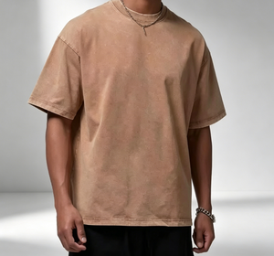 เสื้อยืดผู้ชายคุณภาพสูง ผ้าฝ้าย 100% หนัก 230 กรัม พิมพ์โลโก้ได้ ทรงโอเวอร์ไซส์ สไตล์สตรีท ฟิตพอดีตัว เสื้อยืดเปล่าแบบสั่งทำพิเศษ - Product Image 3