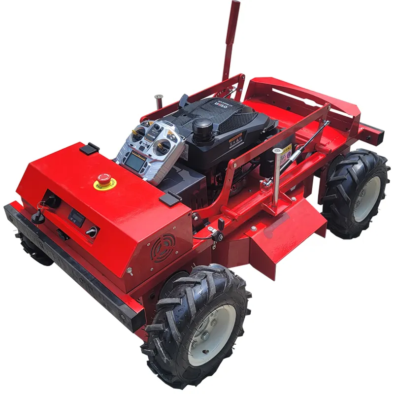 Nuovo modello EPA Engine RC telecomando tosaerba trattore 9.5HP ruote a benzina Robot tosaerba tagliaerba
