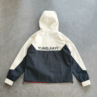 Veste coupe-vent en nylon légère et imperméable pour homme, fabriquée sur mesure par YSJY, avec fermeture éclair, coupe et couture en nylon.