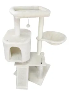 New Designed Luxury Cat Tree Tower Real Branch Plush Luxury Cat Condo For Inddors