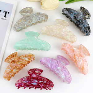 Pinza de Pelo Semicircular Grande de 9cm para Mujer, Color Caramelo, Acrílica con Garra de Plástico, Accesorios de Moda - Product Image 1