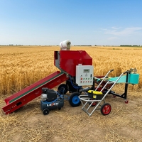 Presse à balles ronde robuste et compacte pour ensilage, intégrée avec fonction d'emballage automatique pour l'emballage sur le terrain
