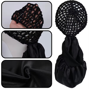 Bonnet de nuit réversible en satin 2-en-1 personnalisé avec logo pour femme, filet à cheveux intégré, pour le soin des cheveux - Product Image 5