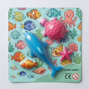Figurine de Dauphin en PVC ABS de Designer, Style Boîte Mystère, <span class=keywords><strong>Mini</strong></span> Jouet Artistique Animal de Collection, Logo Personnalisé, OEM, Cadeaux Promotionnels en Gros pour Enfants - Product Image 1