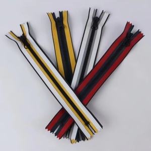 Cremallera fabricante color personalizado #5 pegamento diente resina apertura impermeable Nylon cremallera - Product Image 1