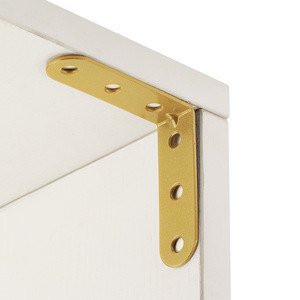 Supports d'angle en L blancs, noirs et dorés, supports d'étagère à 90 degrés, connecteurs durables en acier laminé à froid pour armoire - Product Image 3