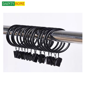 Bagues romaines <span class=keywords><strong>avec</strong></span> <span class=keywords><strong>pinces</strong></span>, accessoires, <span class=keywords><strong>anneaux</strong></span> pour salle <span class=keywords><strong>de</strong></span> douche et tiges, en fer noir - Product Image 6