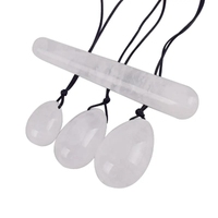 Baguette de massage bon marché en quartz rose véritable 110*20 pour les oeufs de yoni en jade rose pour les femmes