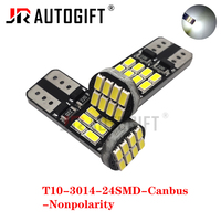 CANBUS W5W 168 T10 3014 24SMD Super Lumineux 12V Liquidation Ampoule Nouveau Canbus Aucune Erreur Led Lumière Blanc Non-polarité Parking Lumière