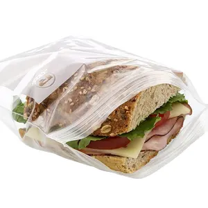 कस्टम प्रिंट पुन: प्रयोज्य जिपलॉक लीकप्रूफ किड्स सैंडविच बैग