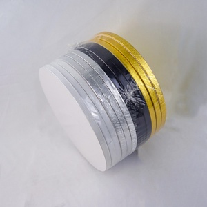 Ensemble de plateaux à gâteau ronds de 12 pouces, 4 couleurs personnalisables : noir, blanc, or, argent - Product Image 1