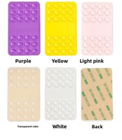 Support de téléphone portable et tablette en silicone personnalisé à ventouse, design allongé simple/double face, modèle 24/30 pour utilisation au lit