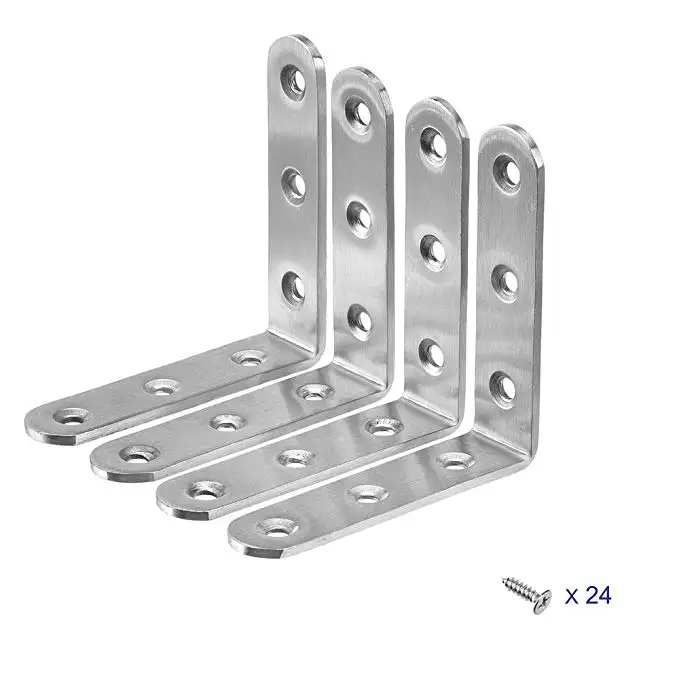 SUREALONG- Metal Small Size Corner Bracket Wood Funiture Frame Fastener Connectors