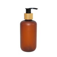 Kemasan Kosmetik Botol Semprot Bambu PET Kosong 500ml/1000ml untuk Krim Wajah, Emulsi, Sampo dengan Tutup Pompa