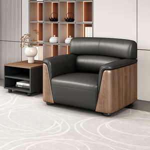 أريكة تنفيذية فاخرة عصرية ورفيعة اللون الرمادي الداكن ، كرسي كهربائي للمكتب ، أريكة مكتبية ذات مقعدين ، أريكة منحنية للمكتب - Product Image 6