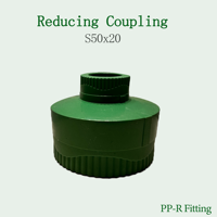 Raccord de Transition Écologique en PPR Vert pour Alimentation en Eau, Raccord Réducteur pour Tuyau PPR, Douille pour Plomberie Eau Chaude et Froide 50*20mm