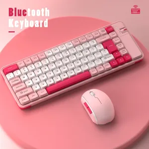 Мини Bluetooth клавиатура контроллер игровой стиль телефон и флэш-накопитель подключены Вкладка-светодиодная клавиатура