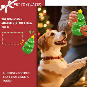 Christmas cepet noel şenlikli Pet Bite dayanıklı lateks oyuncak sevimli kartopu noel ağacı köpek interaktif gıcırtılı oyuncak - Product Image 2
