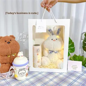 Peluche <span class=keywords><strong>Hag</strong></span> Piggy Bear Lapin <span class=keywords><strong>en</strong></span> tissu, Coton PP, Peluche courte, Grande et mignonne, Cadeau d'anniversaire unisexe - Product Image 4