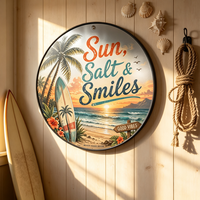 Peinture murale ronde personnalisable en aluminium pour le Ramadan, design moderne, vente chaude