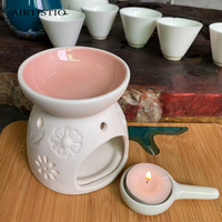 Réchauffeur de diffuseur de fonte de cire de bougie en céramique exquise nouveau brûleur de style pour une expérience esthétique améliorée
