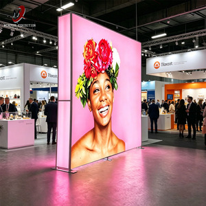 3D Tension Fabric Modular <strong>Backdrop</strong> Backlit Stand Wall Aluminum <strong>Frame</strong> Double Sided Printing LED Illuminated Lightbox Trade Show - Product Image 3