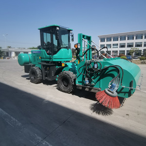 Balayeuse routière industrielle robuste pour chantier de construction avec brosse et réservoir d'eau pour l'entretien des routes - Product Image 1