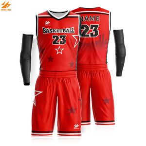Hete Verkoop Ademende Damesshirts Dragen Paars Omkeerbaar Basketbaluniform Zwart En Oranje - Product Image 4