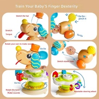 Jouet éducatif multifonctionnel et détachable pour volant, table à manger pour bébé, toupie à ventouse pour chiot