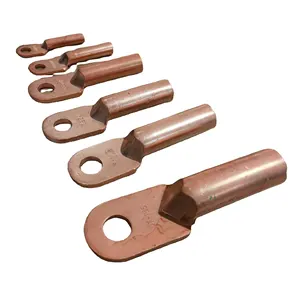 Copper Wire Lugs Kit(AWG 8 6 4) Heavy Duty Battery Cable End,Bare Copper Crimp Connectors,Eyelets Tubular Ring Terminals