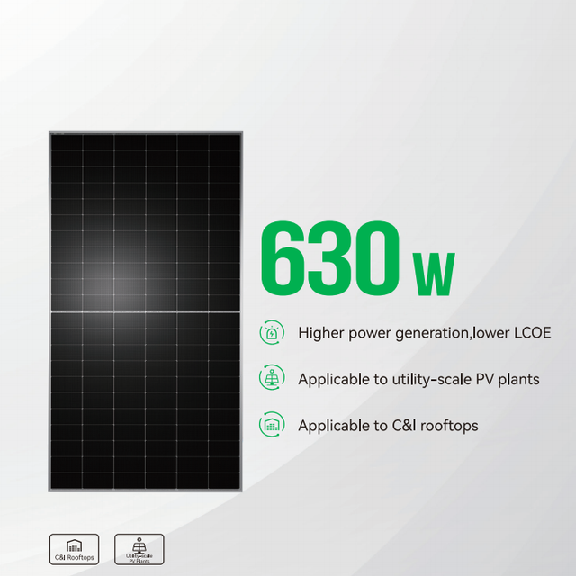 630W Salt Mist Corrosion Resistant TOPCon N Type Solar Module