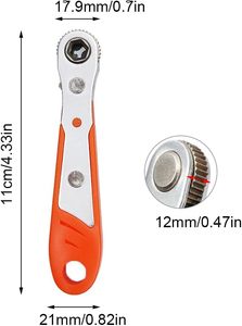 ไขควงหัวงอขนาดเล็ก ไขควงมุมฉาก 90 องศา ขนาด 1/4 นิ้ว สำหรับพื้นที่แคบ - Product Image 2