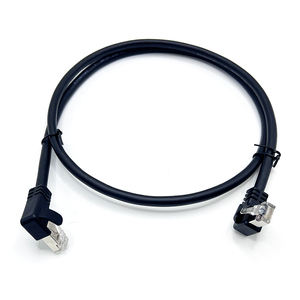 Personnalisé 90 °   Câble <span class=keywords><strong>Ethernet</strong></span> RJ45 à angle droit, gauche, droite, UTP FTP, mâle vers mâle, Cat6 Cat8, cordon de raccordement réseau, OEM ODM - Product Image 6