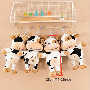 4 piezas de juguetes de peluche de vaca de dibujos animados, juguetes de peluche, juguetes de peluche de vaca, juguetes de peluche bonitos, adornos - Product Image 4