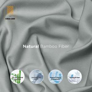 Bộ ga trải giường làm mát cho giường cỡ <span class=keywords><strong>Queen</strong></span>, chất liệu viscose từ tre, thoáng khí & mềm mại, túi sâu lên đến 16 inch, chất liệu lụa mềm mại - Product Image 5