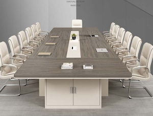 Đơn giản hiện đại lớn hình chữ nhật phòng họp bàn ghế nội thất văn phòng cho đào tạo đàm phán hội nghị bàn dài cho - Product Image 5