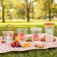Gobelets en plastique jetables de haute qualité personnalisables avec couvercles 12oz 16oz 24oz