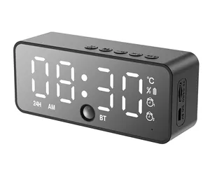 Multi-functional Bluetooth Speaker Mini Audio Studio Alarm Clock FM radio TF Card Alarm Clock Speaker with FM radio