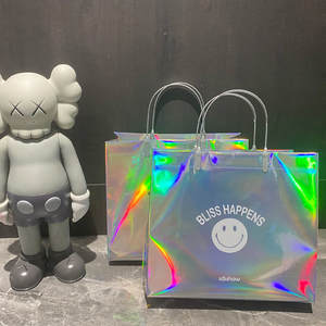 Sac fourre-tout promotionnel en film laminé recyclé imperméable avec logo personnalisé, revêtement PP, fermeture ouverte pour femmes, pour courses et cadeaux - Product Image 4