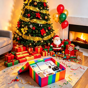 Albero <span class=keywords><strong>di</strong></span> Natale Pre-Illuminato con Luci LED Misteriosa Scatola Regalo Elettronica <span class=keywords><strong>di</strong></span> Alta Qualità Sorpresa Fortunata Casuale con Recensioni - Product Image 5