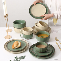 Service de vaisselle en céramique, vaisselle en porcelaine, vaisselle de table, ensembles de vaisselle pour la maison, vaisselle en porcelaine mate de luxe nordique