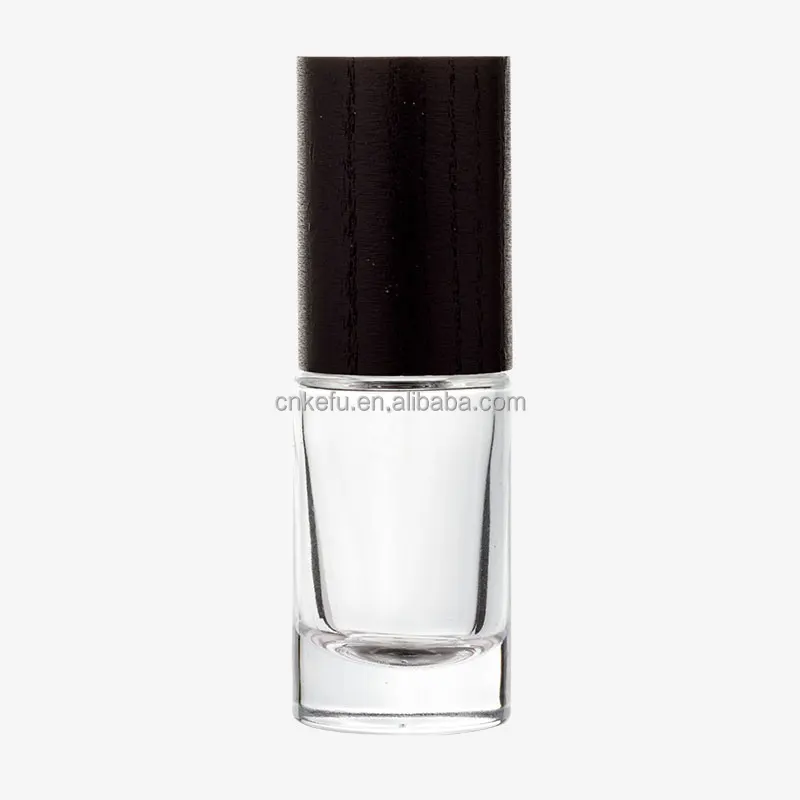 perfume bottle 15ml wooden cap round perfume cap black color cap